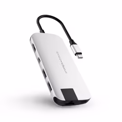 HYPER HD247B, USB 2.0 Type-C, Argent, MicroSD (TransFlash), HDMI, Mini DisplayPort, RJ-45, USB 3.2 Gen 1 (3.1 Gen 1) Type-A,  ...