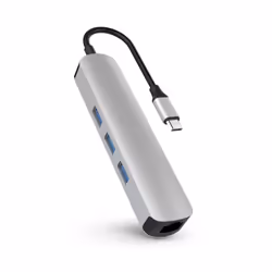 HyperDrive HD233A, USB 3.2 Gen 1 (3.1 Gen 1) Type-C, Noir, Argent, HDMI, RJ-45, USB 3.2 Gen 1 (3.1 Gen 1) Type-A, 1 pièce(s)
