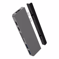 HYPER HD28C, USB 3.2 Gen 1 (3.1 Gen 1) Type-C, Gris, MicroSD (TransFlash), SD, HDMI, Thunderbolt 3, USB 3.2 Gen 1 (3.1 Gen 1) ...