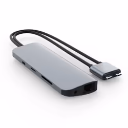 HYPER HD392-GRAY, USB 3.2 Gen 1 (3.1 Gen 1) Type-C, 60 W, Gris, MicroSD (TransFlash), SD, 3,5mm, HDMI, RJ-45, USB 3.2 Gen 1 ( ...