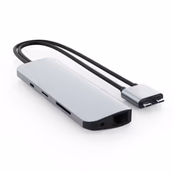 HYPER HD392-SILVER, USB 3.2 Gen 1 (3.1 Gen 1) Type-C, 60 W, Argent, MicroSD (TransFlash), SD, 3,5mm, HDMI, RJ-45, USB 3.2 Gen ...