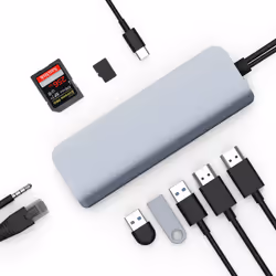 HYPER HD392-SILVER station d'accueil USB 3.2 Gen 1 (3.1 Gen 1) Type-C Argent