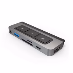 HYPER HD449, Gris, MicroSD (TransFlash), SD, 60 Hz, 3,5mm, HDMI, USB 3.2 Gen 1 (3.1 Gen 1) Type-A, USB Type-C, USB, 60 W