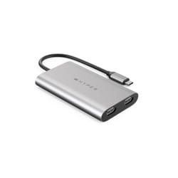 HYPER HDM1-GL câble vidéo et adaptateur USB Type-C 2 x HDMI Acier inoxydable