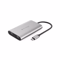 HYPER HDM1-GL câble vidéo et adaptateur USB Type-C 2 x HDMI Acier inoxydable
