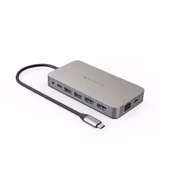HYPER HDM1H, USB 3.2 Gen 1 (3.1 Gen 1) Type-C, 100 W, Acier inoxydable, MicroSD (TransFlash), SD, 4K Ultra HD, 60 Hz