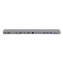 Targus HyperDrive 4K, 2 x USB 3.2 Gen 2 (3.1 Gen 2) Type-C, 100 W, Argent, MicroSD (TransFlash), SD, 60 Hz, DisplayPort, HDMI ...