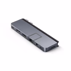HYPER DUO PRO 7-in-2 USB-C Hub, USB Type-C, 3,5mm, HDMI, RJ-45, Thunderbolt 4, USB 2.0, USB Type-C, MicroSD (TransFlash), 104 ...