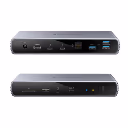 Targus HDTB4D-EUZ station d'accueil Thunderbolt 4 Gris