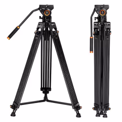 K&F Trepied video Aluminium + rotule 360
