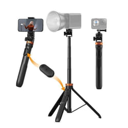 175cm Trépied Smartphone - K&F Concept Perche à Selfie - Trépied déclairage avec Télécommande Support de Lumière de Photographie
