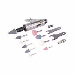 Lot mini meuleuse pneumatique Vitesse 22000 tours minute (pour meules jusqu'à 76 mm de diamètre et fraises au carbure de 10 m ...