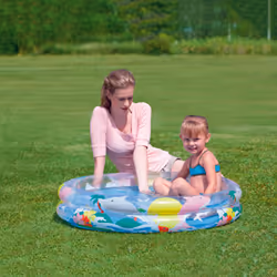 Bestway PISCINE TRANSPARENTE VIE SOUMARINE Φ91cm x H20cm