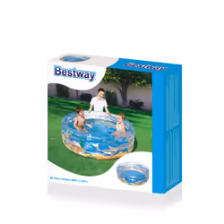Bestway Piscine gonflable TRANSPARENTE VIE SOUMARINE Φ1.7m x H53cm