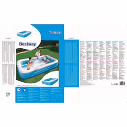 Bestway PISCINE FAMILIALE RECTANGULAIRE - 3.05m x 1.83m x 56cm - bleue - Vue supplémentaire 4