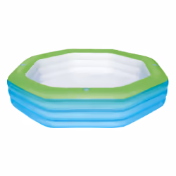 Bestway Piscine Failiale Octagonale De Luxe, 1030 L, Piscine gonflable, Bleu, Vert