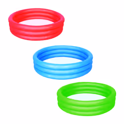 Bestway PISCINE DE JEUX Φ1.02m x H25cm, 101 L, 2 an(s), Vinyl, Bleu, Vert, Rouge