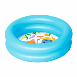 Moulage Général Méridional Piscinette Ronde 2 Boudins -Diam 61, 3 an(s), Vinyl, Multicolore