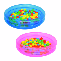 Bestway PISCINE 2 ANNEAUX ET 50 BALLES PLASTIQUE, 73 L, 2 an(s), Vinyl, Bleu, Rose