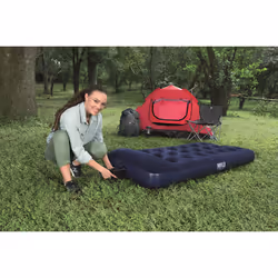 Bestway Matelas Floqué Easy Inflate Facile à Gonfler - 1-personne - 1.85m x 76cm x 28cm