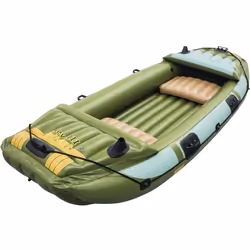 Bestway Neva III 3.16m x 1.24m Vert/Marron, Baignade, divertissement, Canot, Vert, PVC, 3 personne(s), 300 kg