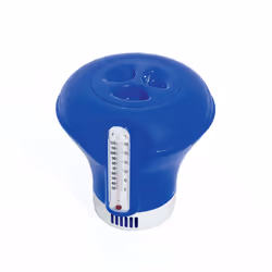Bestway FLOTTEUR CHIMIQUE, Distributeur de chlore/brome, Bleu, Orange, Jaune, °C, °F, 18,5 cm, 375 g, Boîte