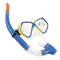 Bestway SET TUBA ET MASQUE DE PLONGEE OCEAN, Adulte, Masque intégral, Plongée en apnée, Verre trempé, Bleu, Gris, 14 an(s)