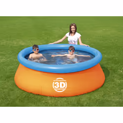 Bestway Piscine D’aventures En 3D Splash & Play, 1610 L, Piscine gonflable, Bleu, Orange