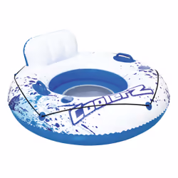 Bestway Coolerz Bouée gonflable Φ1.19m, Bleu, Blanc, Siège de natation, Vinyl, 90 kg, Chine, 106 cm