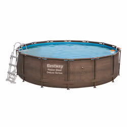 Bestway 56664, 13030 L, Piscine hors sol, Echelle, Marron, 60,2 kg