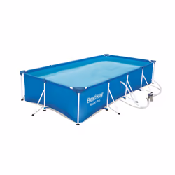 Bestway Steel Pro Frame Piscine 4.00m x 2.11m x 81cm, 5700 L, Piscine hors sol, Bleu, 34,7 kg