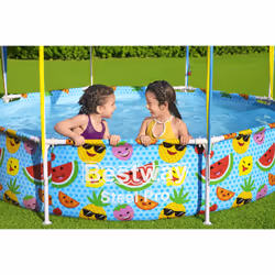 Bestway Steel Pro 2.44m x 51cm Splash-in-shade Play Pool, Orange/Jaune - Vue supplémentaire 7