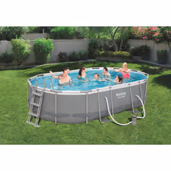 Bestway Power Steel Oval 4.88m x 3.05m x 1.07cm, Gris/Bleu - Vue supplémentaire 5
