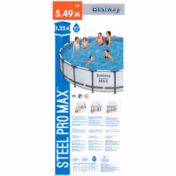 Bestway Steel Pro 5.49m x 1.22m, Bleu - Vue supplémentaire 14