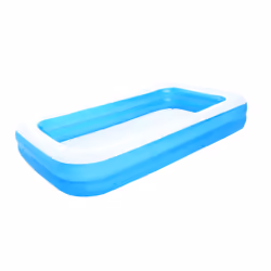 Bestway PISCINE RECTANGULAIRE 3.05m x 1.83m x 46cm - bleue, Piscine gonflable, 850 L, Vinyl, Bleu, Blanc