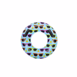 Bestway BOUÉE FANTAISIE FLORALE dia 76cm, Bleu, Jaune, Bouée, Motif, Vinyl, Chine, 68 cm