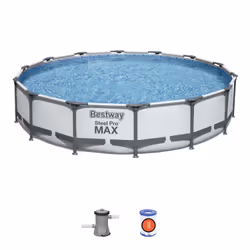 Bestway Steel Pro 4.27m x 84cm, Bleu, 10220 L, Piscine hors sol, Bleu, Gris, 37,3 kg