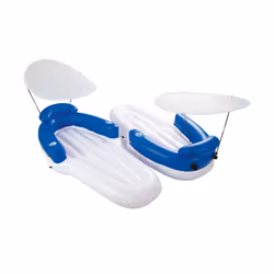 Bestway Amusez-vous Le Double, Bleu, Blanc, Fauteuil flottant, Vinyl, 90 kg, 1040 mm, 1980 mm