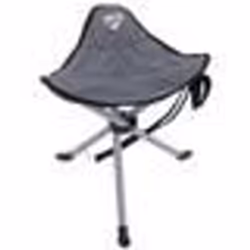 Bestway Tabouret de Camping Pliant, 105 kg, Tabouret de camping, 3 pieds, 810 g, Gris, Acier inoxydable