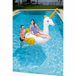Bestway 41107 flotteur de plage et de piscine Blanc, Jaune Vinyl Bouée à chevaucher - Vue supplémentaire 3