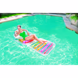 Bestway Chaise Longue gonflable PLIANTE HIGH FASHION 2.01m x 89cm - Vue supplémentaire 4