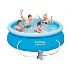 Piscine Démontable Autoportante pour Enfants Bestway Fast Set 244x66 cm Pompe de Filtration à Cartouche de 1.429 l/h