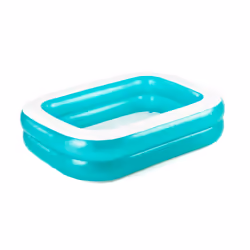 Bestway PISCINE RECTANGULAIRE 2.01m x 1.5m x 51cm - bleue, Piscine gonflable, 450 L, 6 an(s), Vinyl, Bleu, Blanc