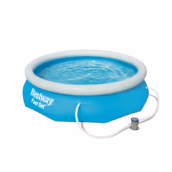 Bestway Fast Set Piscine autoportante Pool, set avec pompe 3.05m x 76cm, 3638 L, Piscine gonflable, Bleu, 11,1 kg