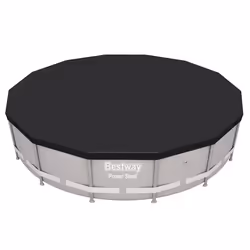 Bestway Bâche pour piscine dia 4.27m, Couverture, Bleu, Rond, 4,27 m, 4,3 m, 3,08 kg