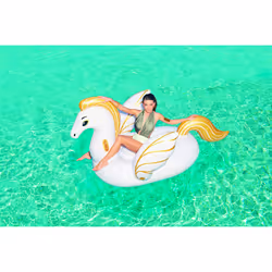 Bestway 41118 flotteur de plage et de piscine Or, Blanc Vinyl Bouée à chevaucher - Vue supplémentaire 19