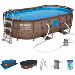 Offrez à votre extérieur une véritable oasis de détente avec la piscine hors sol tubulaire et autoportée Bestway Power Steel ...