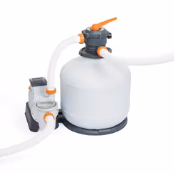 Bestway 58486, Kit de filtre de sable, Noir, Orange, Blanc, Piscine hors-sol, 9800 L, 1100 L, 66600 L
