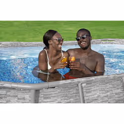 Bestway 56714 piscine hors sol Oval 7250 L Marron - Vue supplémentaire 12