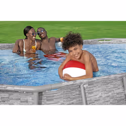 Bestway 56714 piscine hors sol Oval 7250 L Marron - Vue supplémentaire 13
